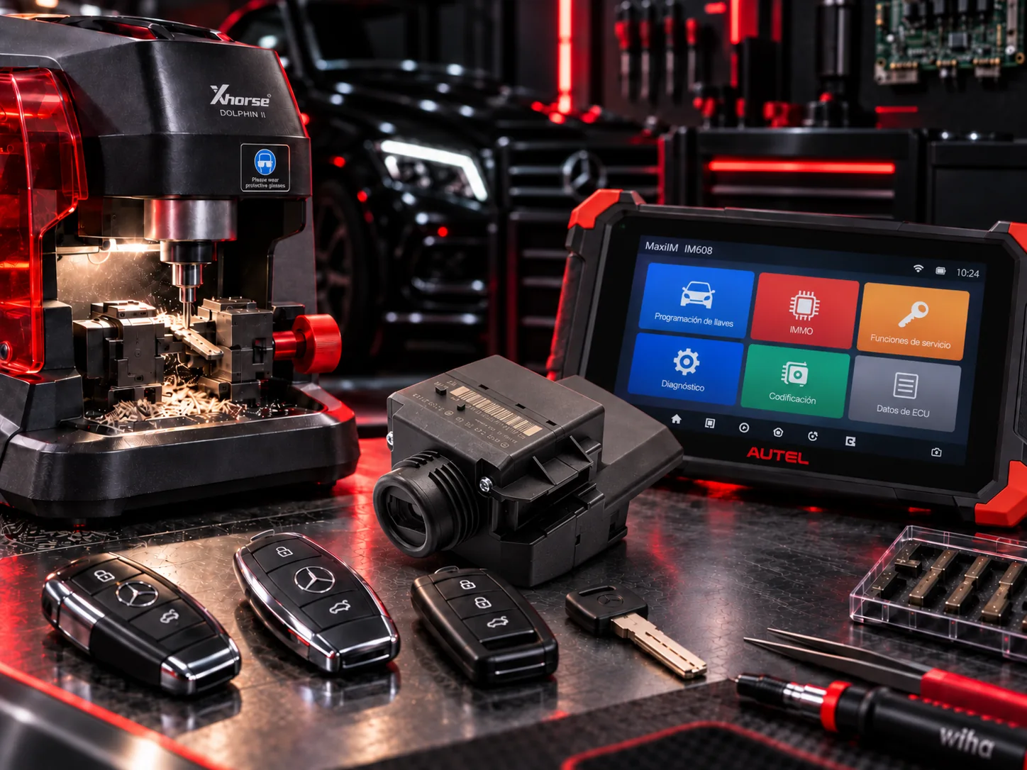 Cerrajería del automóvil: llaves, programación y equipos especializados